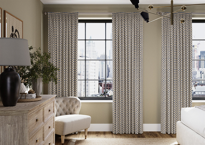 Land & Shore Dawn, Blue Red - Made to Measure Curtains - Image 3